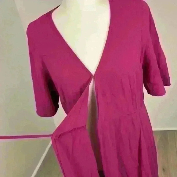 Old Navy Pink Long Open Front Short Sleeve Cardigan Size L - Picture 4 of 9